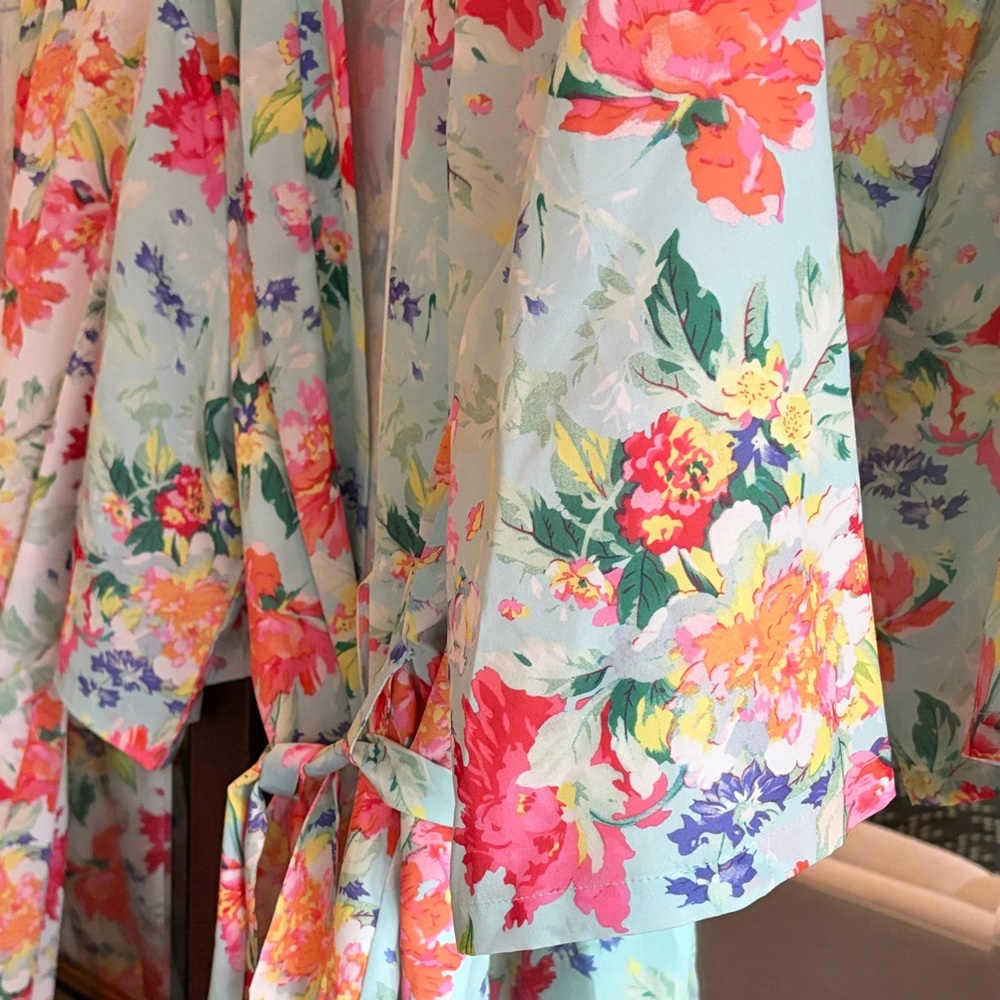 Floral Kimono Robe Set - Picture 4 of 6